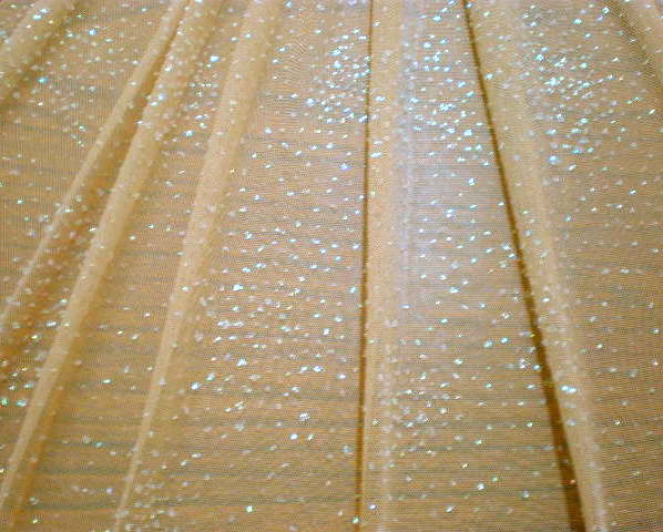 1.Nude Multi Glitter Stretch Mesh